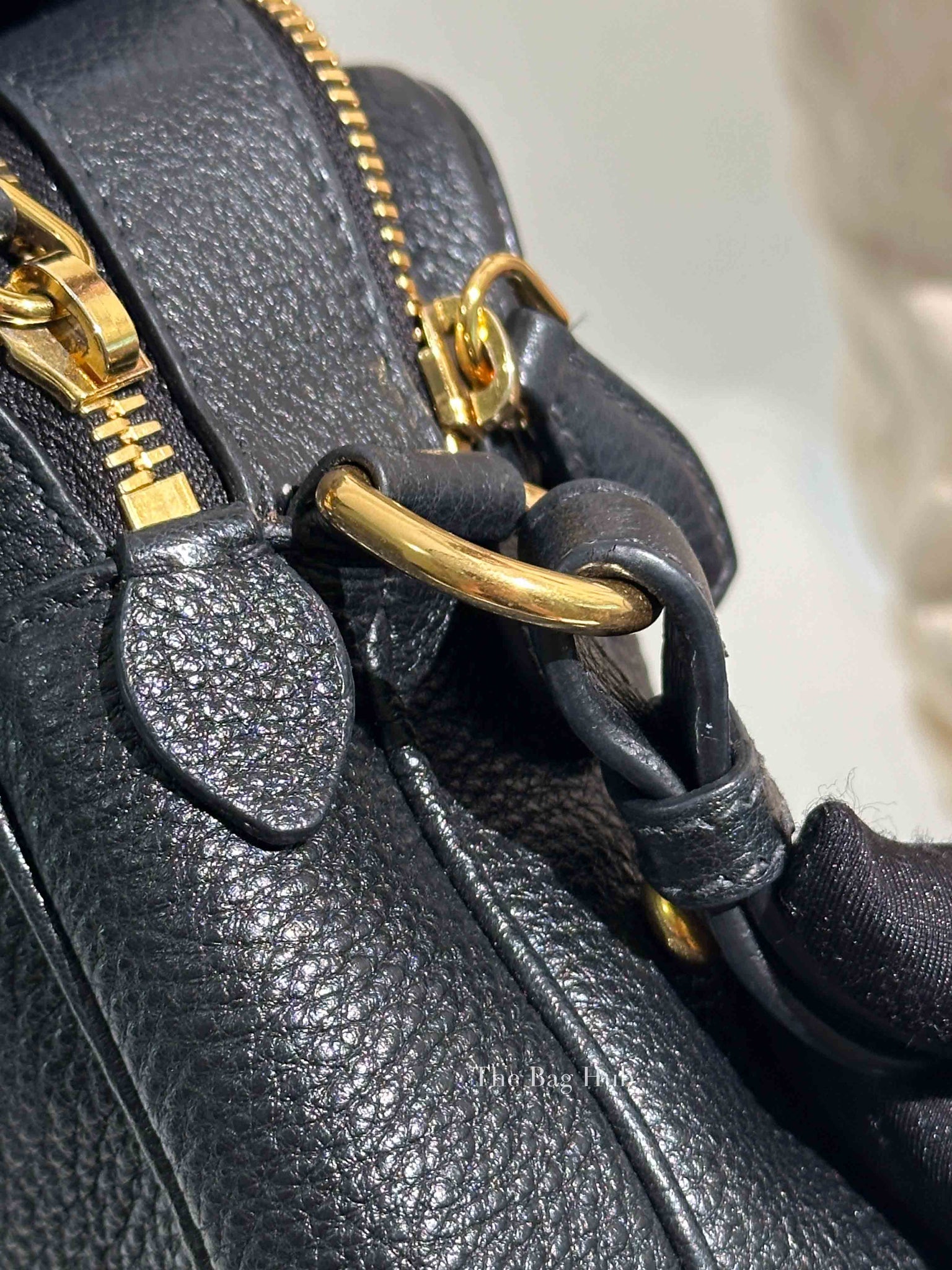 Prada Black Vitello Phenix Double Zip Camera Bag