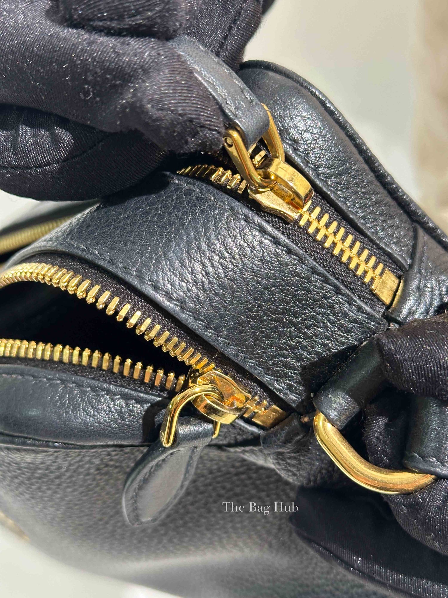 Prada Black Vitello Phenix Double Zip Camera Bag