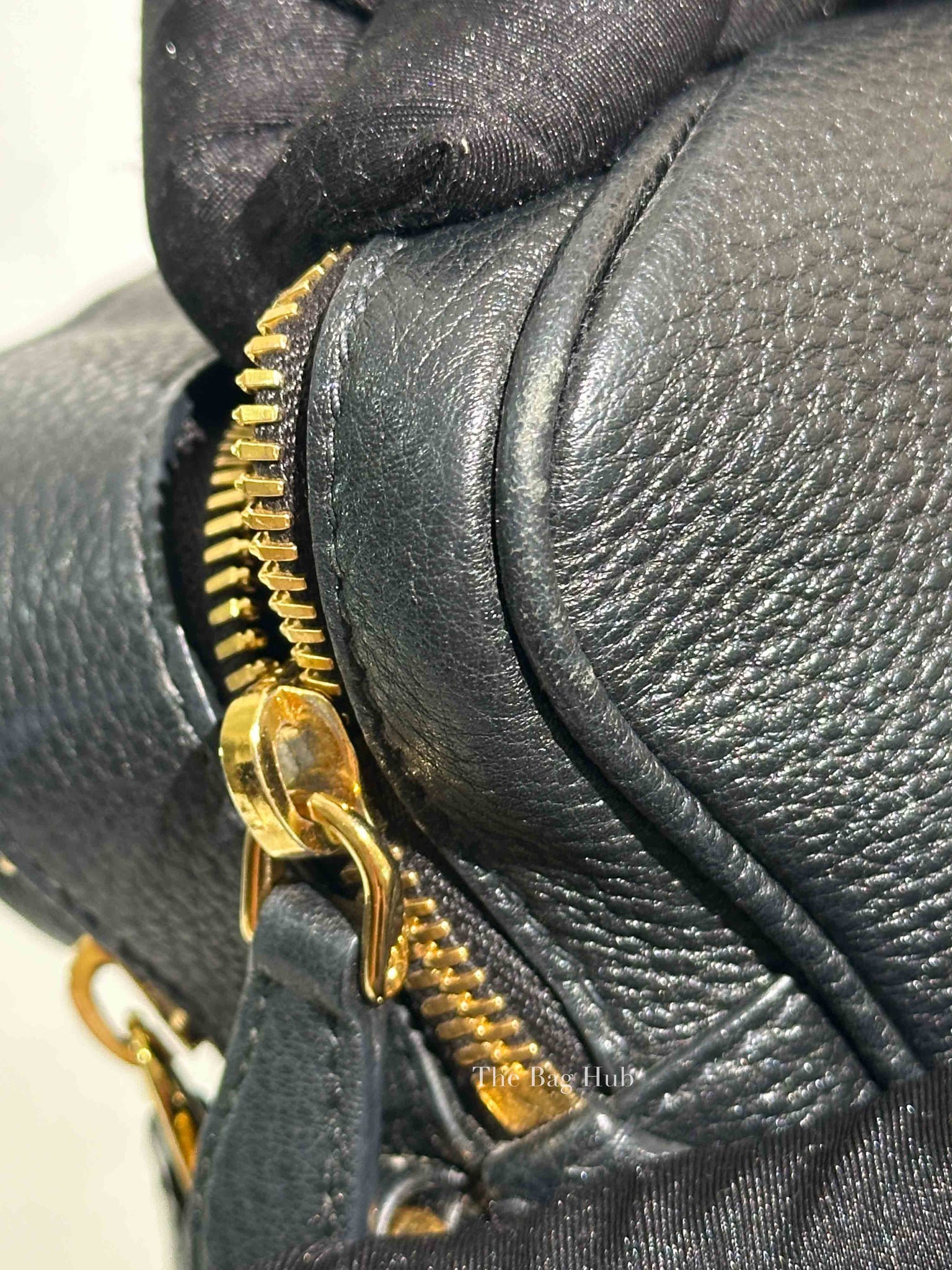 Prada Black Vitello Phenix Double Zip Camera Bag