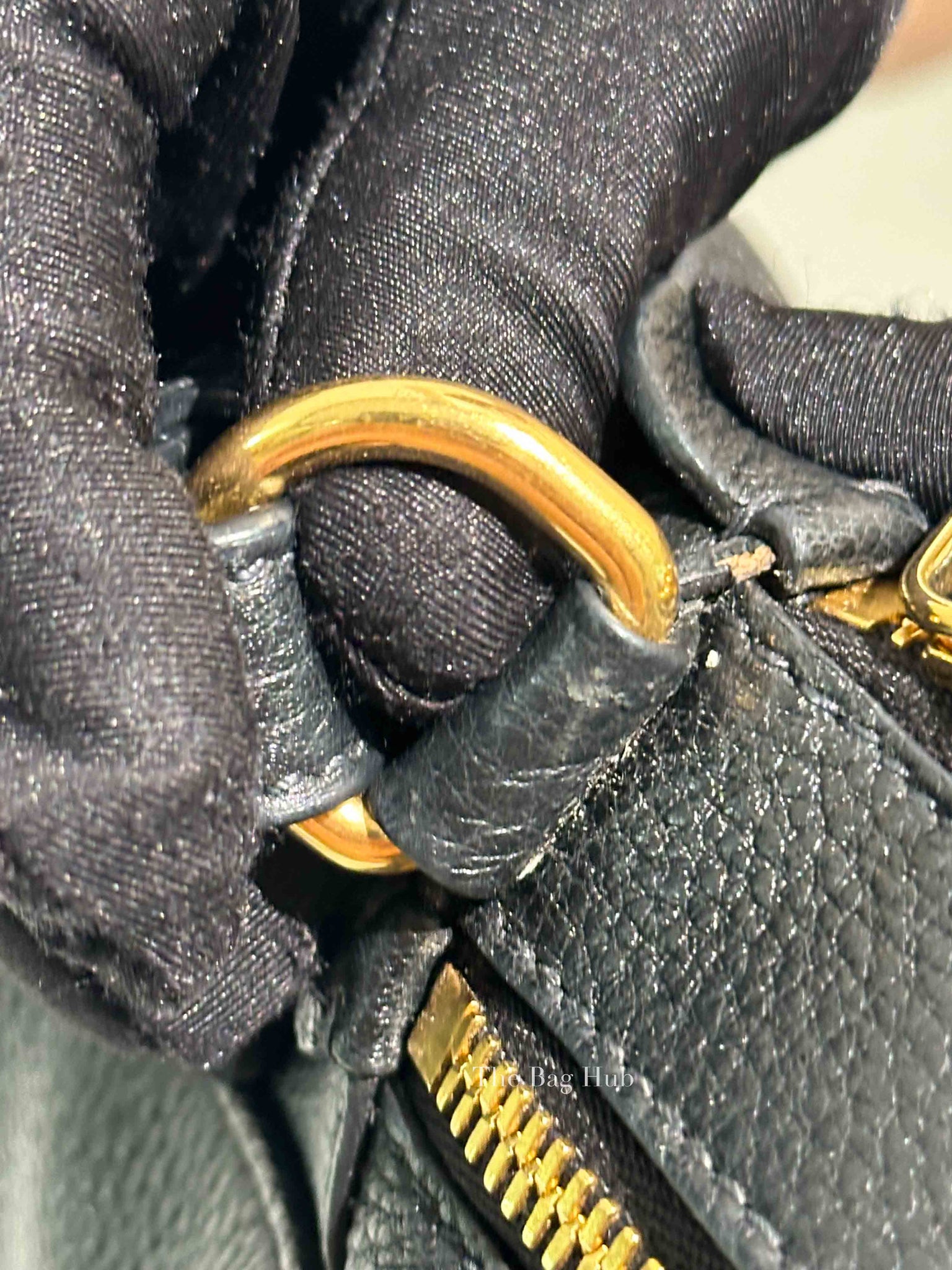 Prada Black Vitello Phenix Double Zip Camera Bag