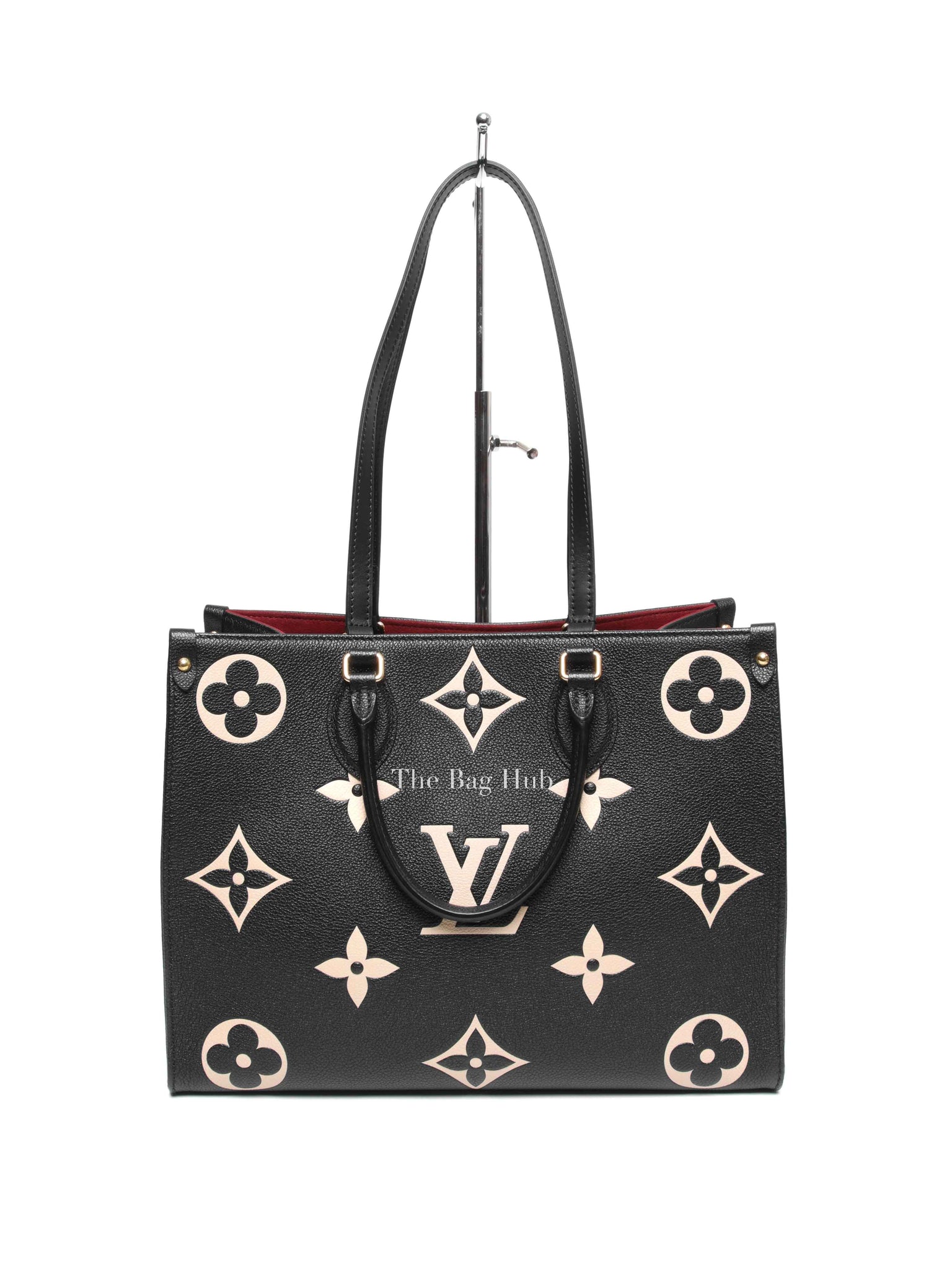 Louis Vuitton Black/Beige Bicolor Monogram Empreinte Leather OnTheGo MM Bag
