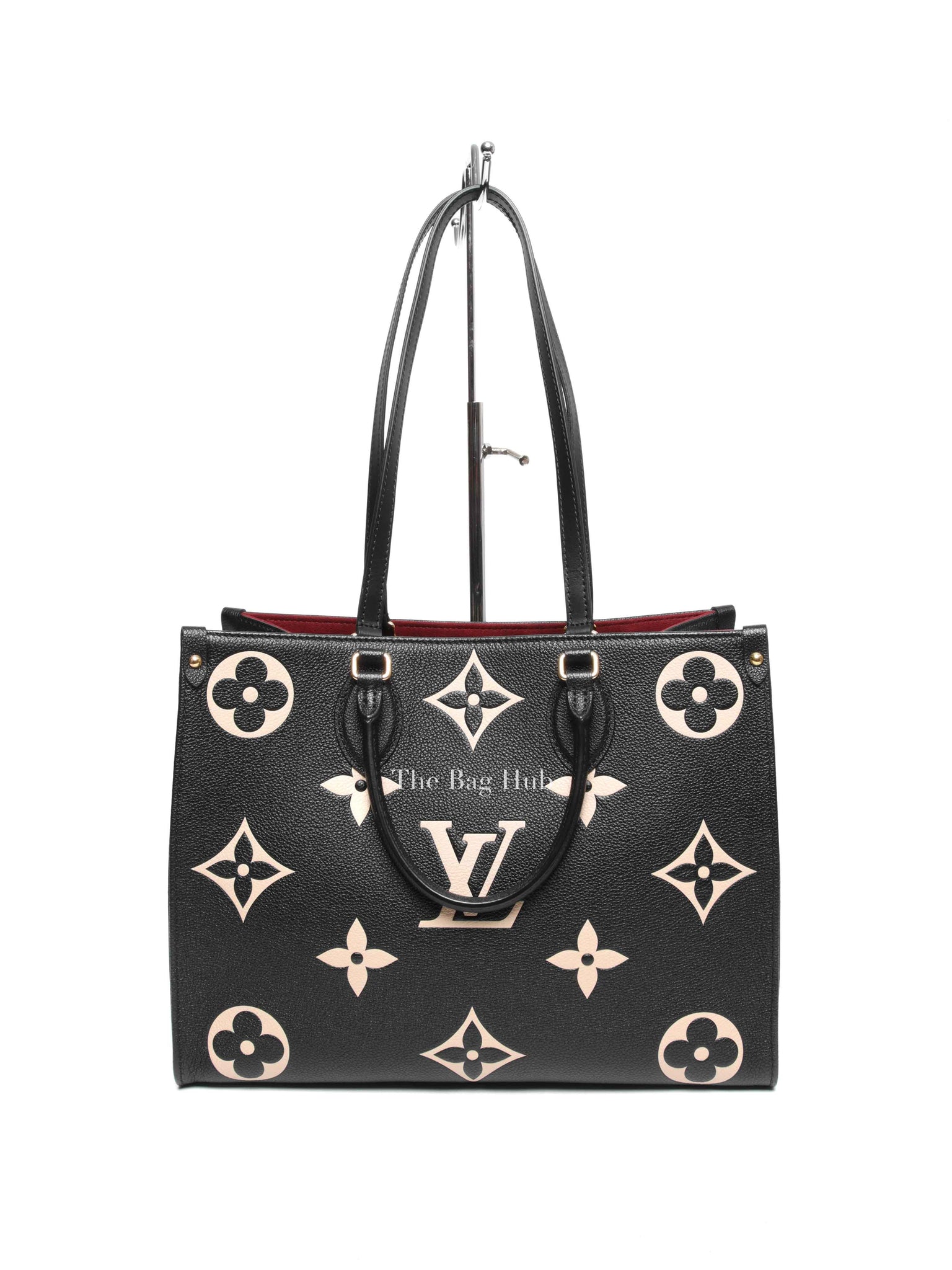 Louis Vuitton Black/Beige Bicolor Monogram Empreinte Leather OnTheGo MM Bag
