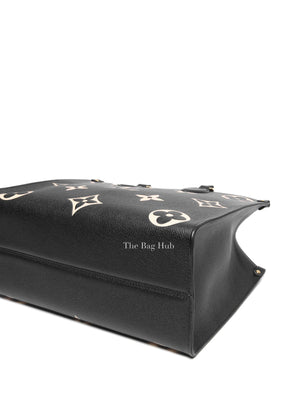 Louis Vuitton Black/Beige Bicolor Monogram Empreinte Leather OnTheGo MM Bag