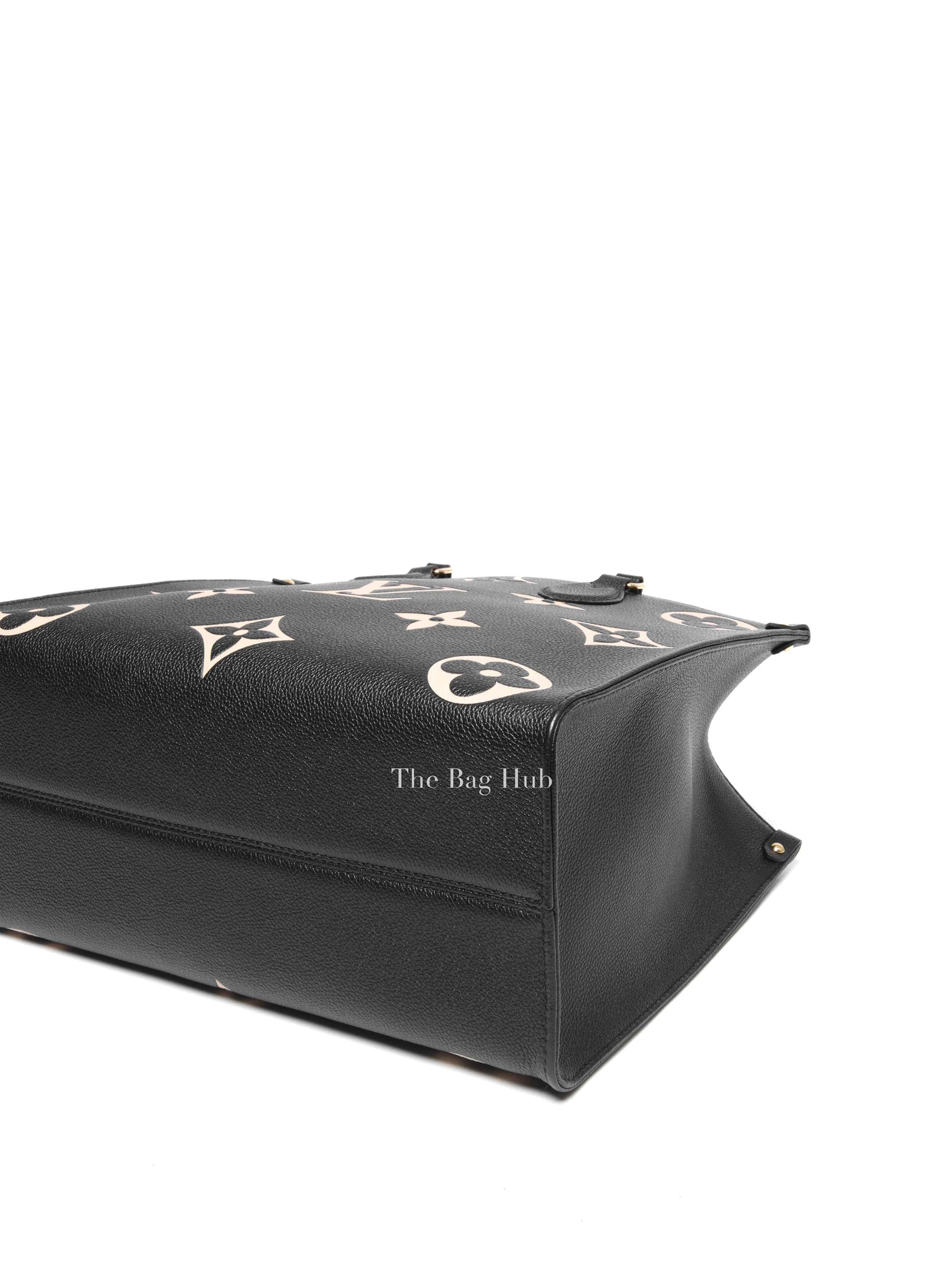 Louis Vuitton Black/Beige Bicolor Monogram Empreinte Leather OnTheGo MM Bag