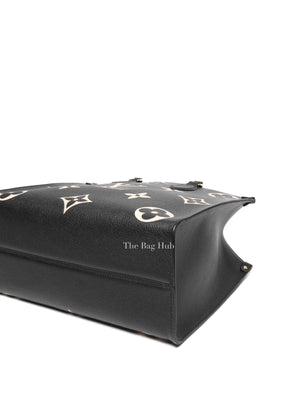 Louis Vuitton Black/Beige Bicolor Monogram Empreinte Leather OnTheGo MM Bag