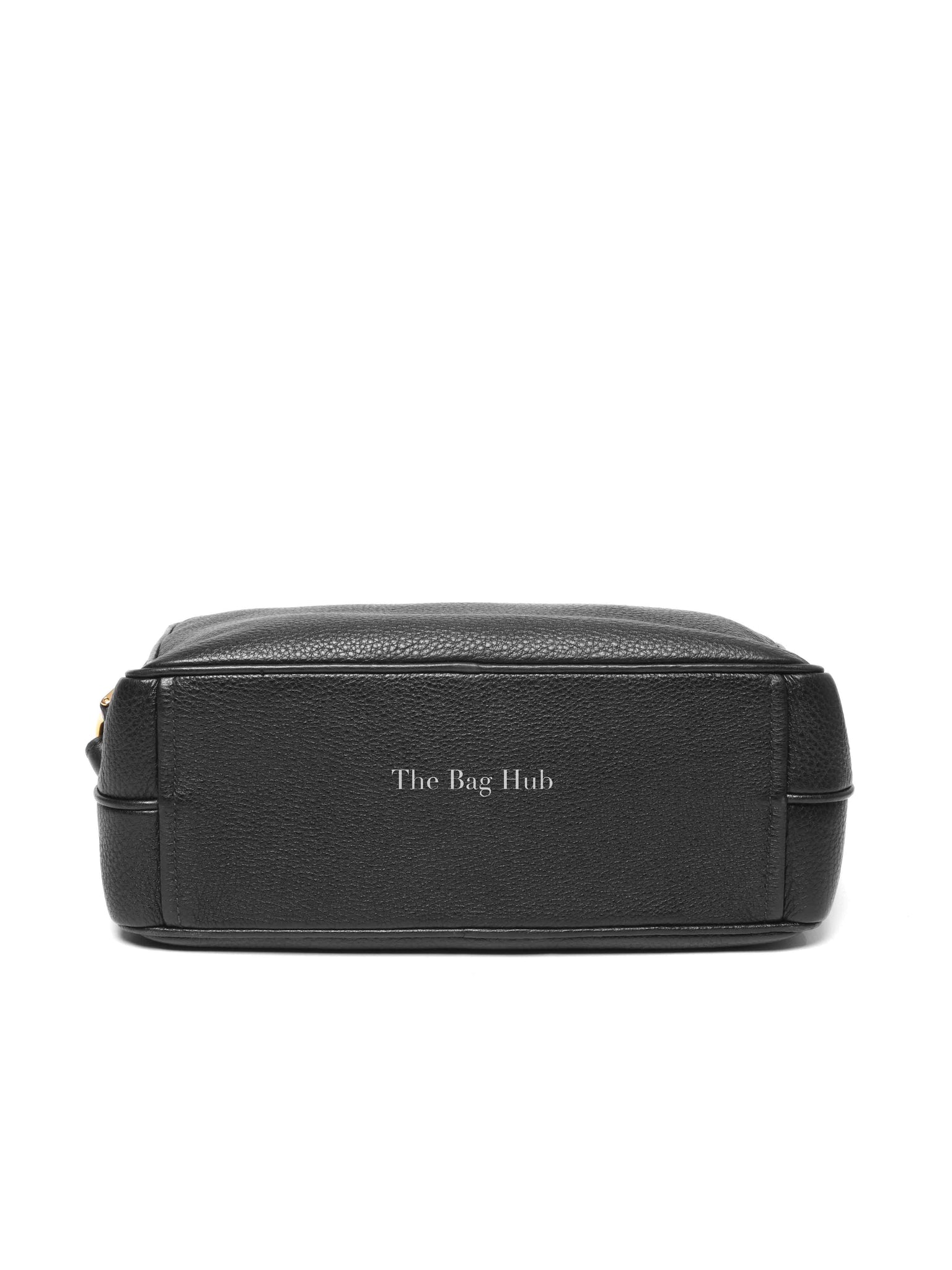 Prada Black Vitello Phenix Double Zip Camera Bag
