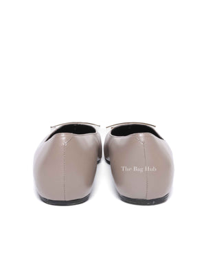 Roger Vivier Beige Leather Trompette Ballerinas Size 37