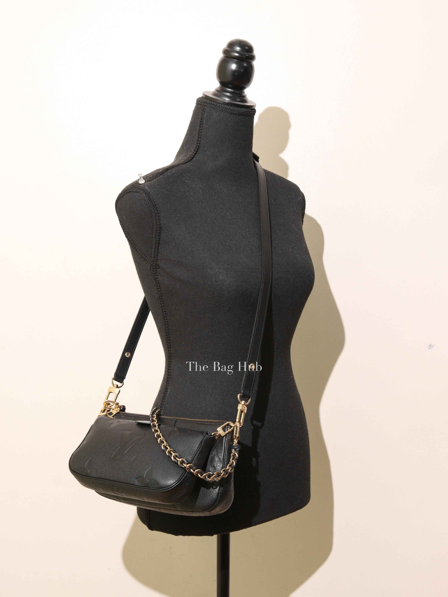 Louis Vuitton Black Monogram Empreinte Leather Multi Pochette Accessoires