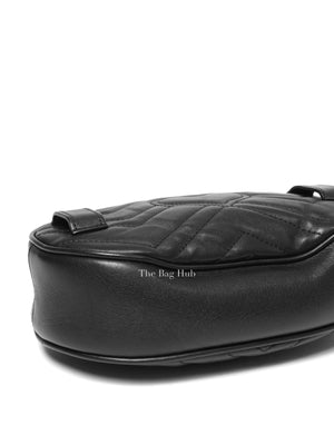 Gucci Black Leather Matelasse GG Marmont Belt Bag Size 95