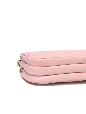 Gucci Pink GG Marmont Triple Zip Mini Crossbody Bag