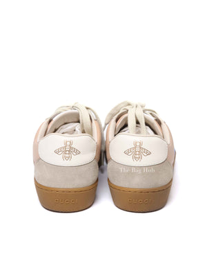 Gucci Multicolor Suede And Leather Web Low Top Sneakers Size 39.5
