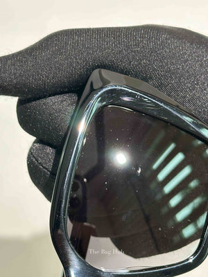 Fendi Black FF Diamonds Low Bridge Fit Acetate Sunglasses