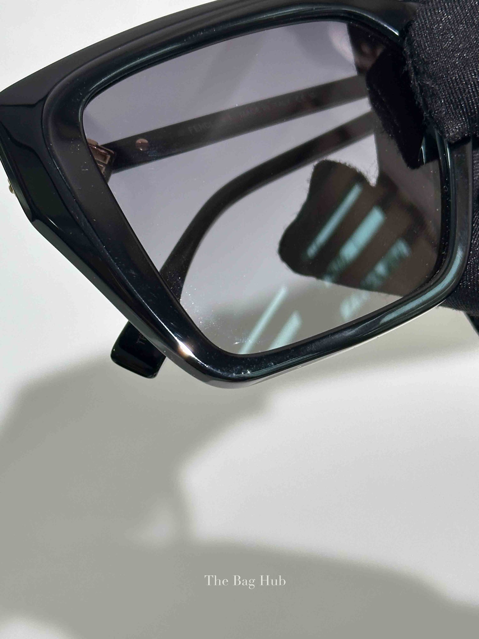 Fendi Black FF Diamonds Low Bridge Fit Acetate Sunglasses