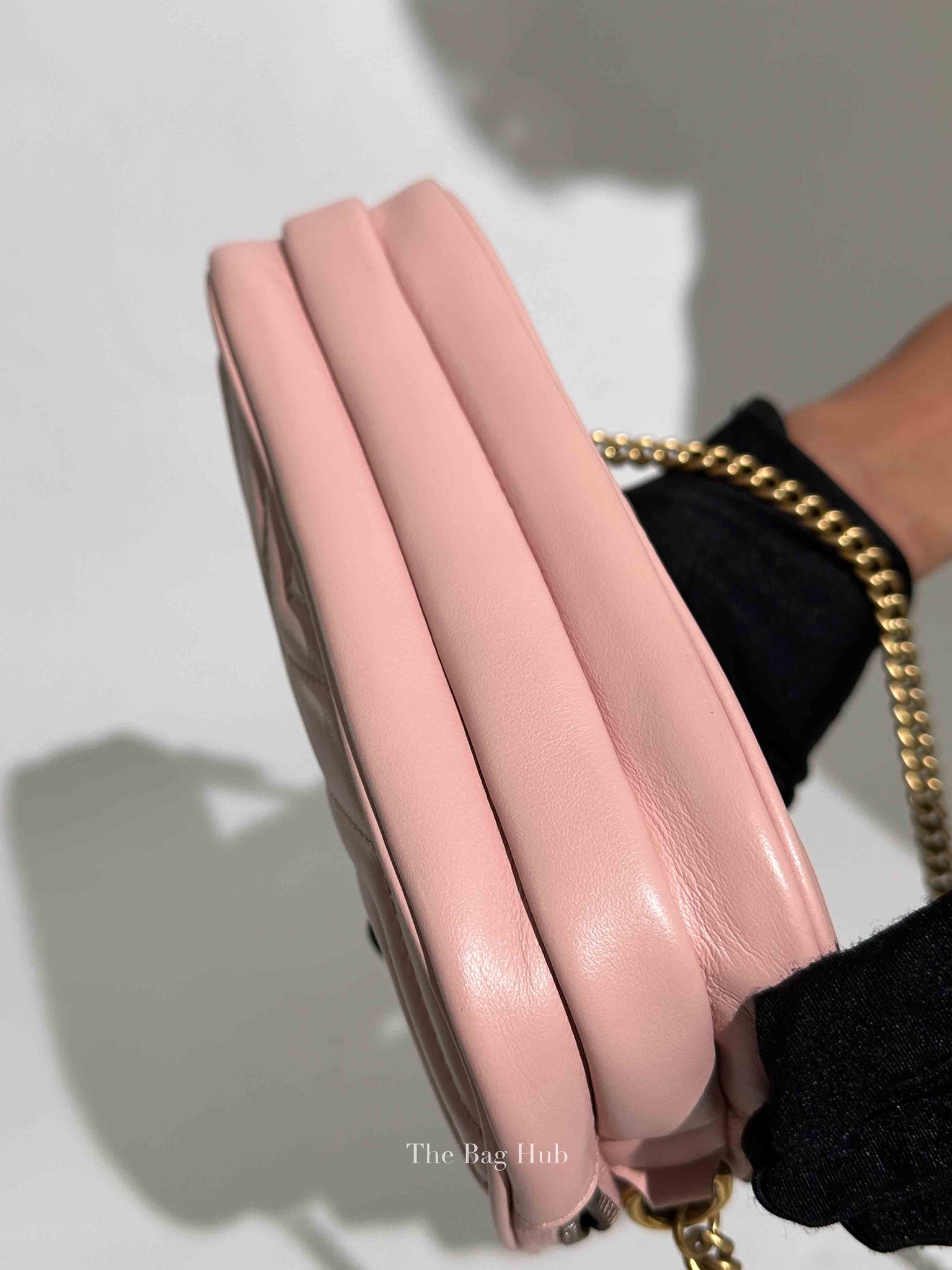 Gucci Pink GG Marmont Triple Zip Mini Crossbody Bag