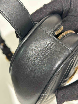 Gucci Black Leather Matelasse GG Marmont Belt Bag Size 95