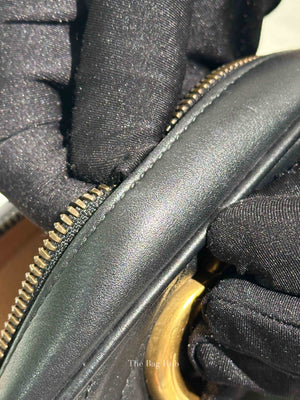 Gucci Black Leather Matelasse GG Marmont Belt Bag Size 95