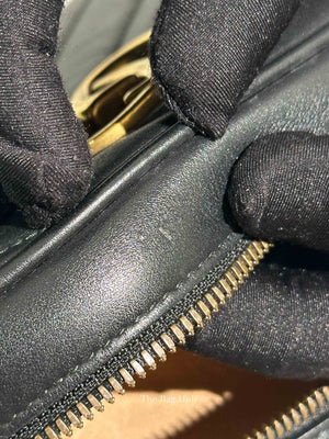 Gucci Black Leather Matelasse GG Marmont Belt Bag Size 95