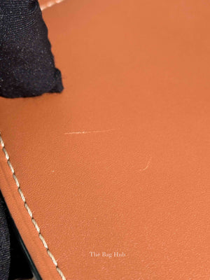 Loewe Tan Neutral Calfskin Leather Raffia Gate Bag
