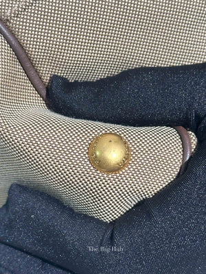 Prada Beige/Brown Canvas and Leather Canapa Tote Bag