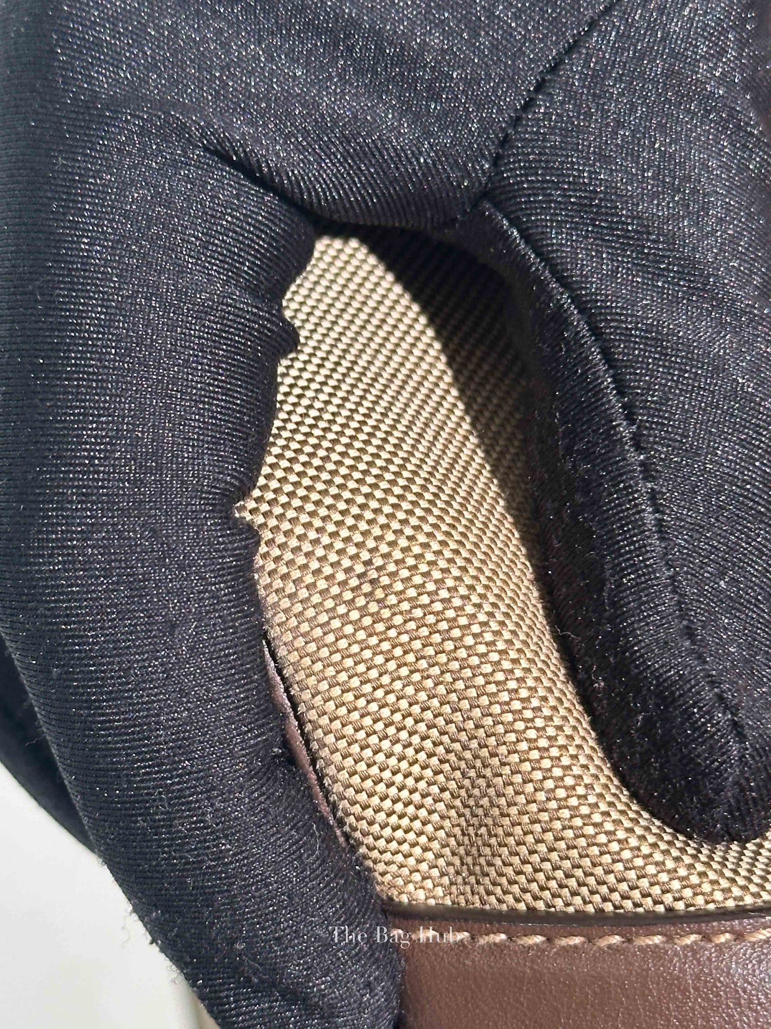 Prada Beige/Brown Canvas and Leather Canapa Tote Bag