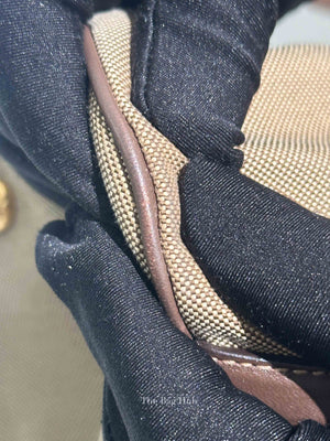 Prada Beige/Brown Canvas and Leather Canapa Tote Bag