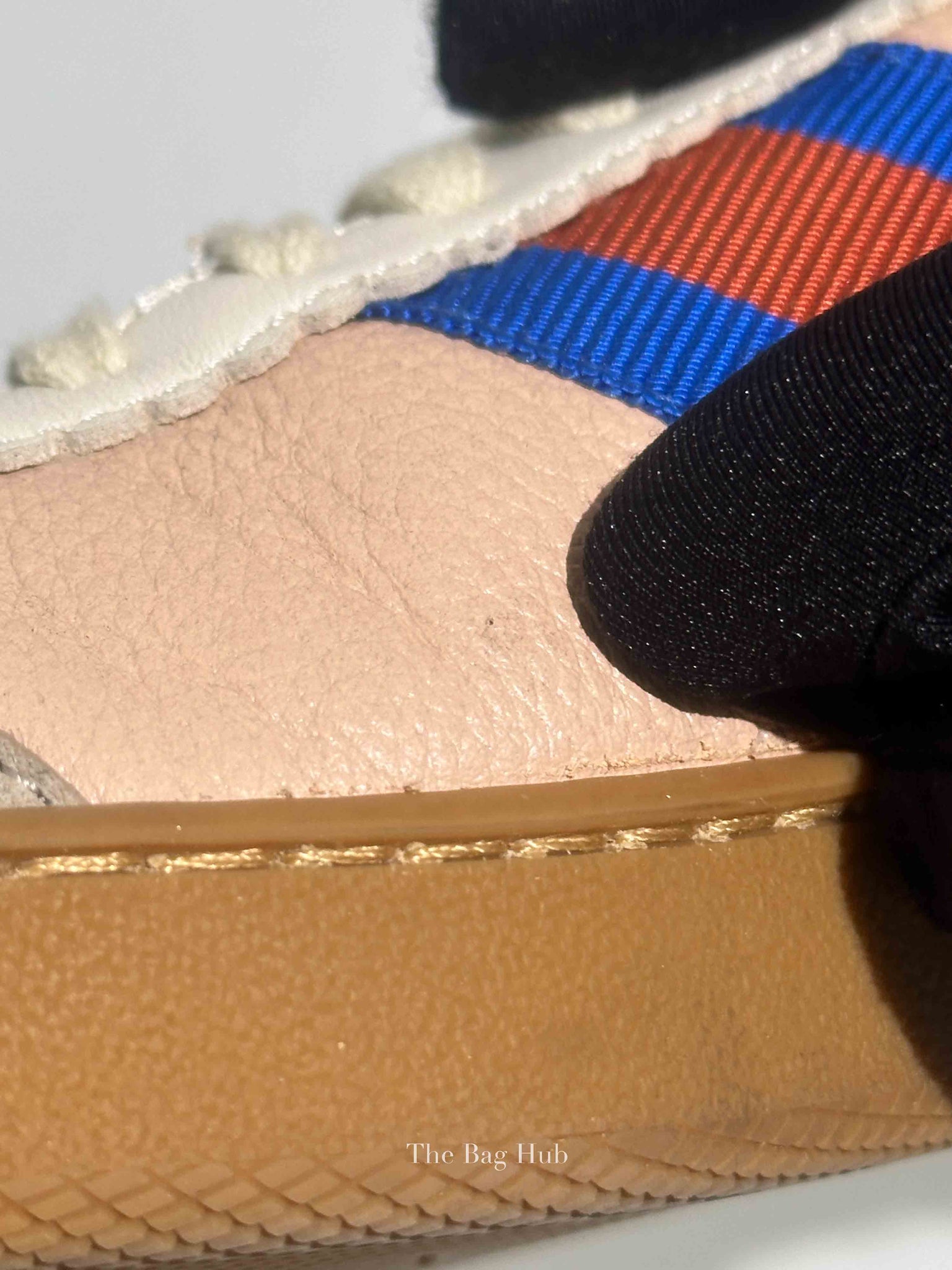 Gucci Multicolor Suede And Leather Web Low Top Sneakers Size 39.5