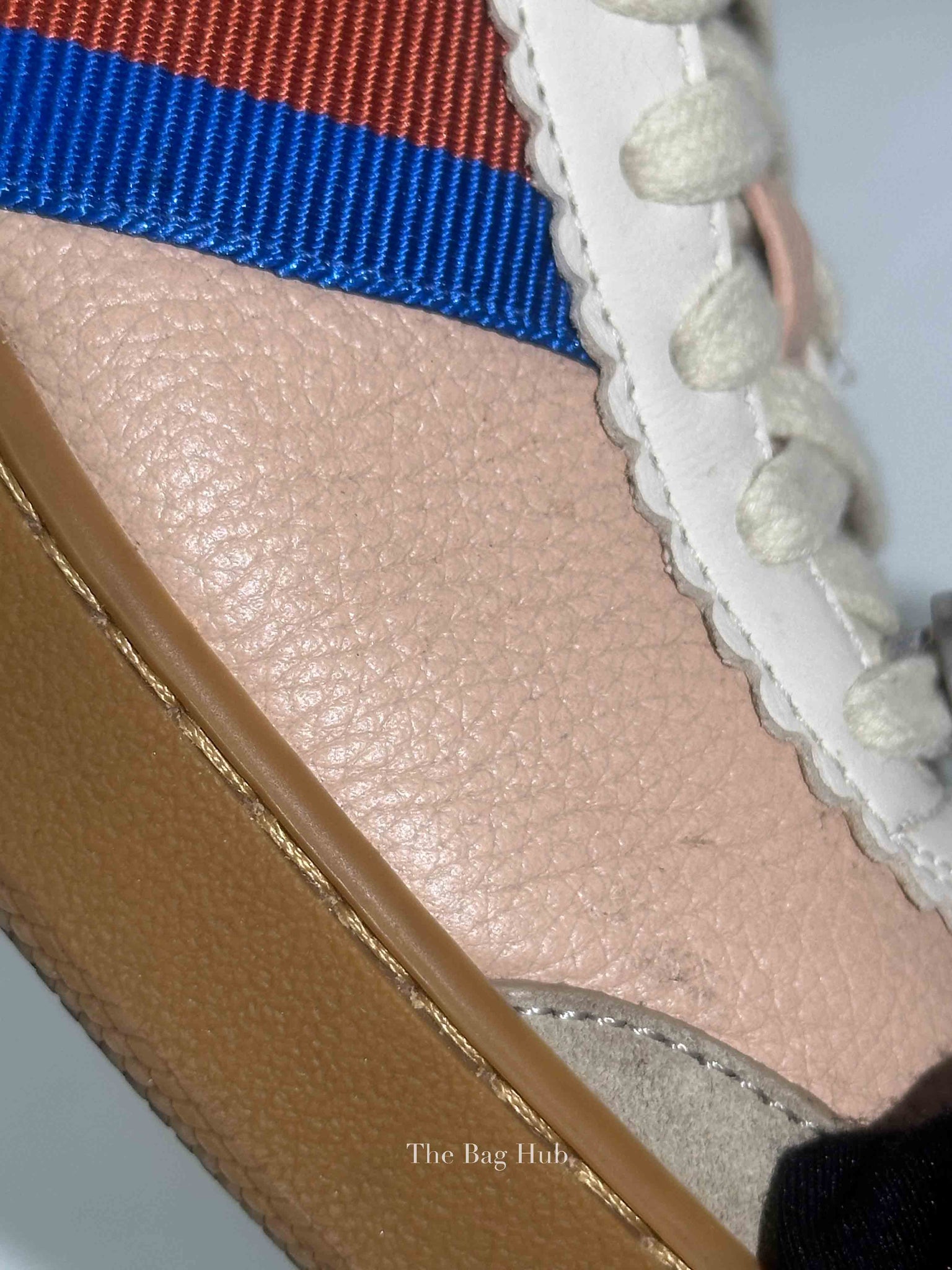 Gucci Multicolor Suede And Leather Web Low Top Sneakers Size 39.5