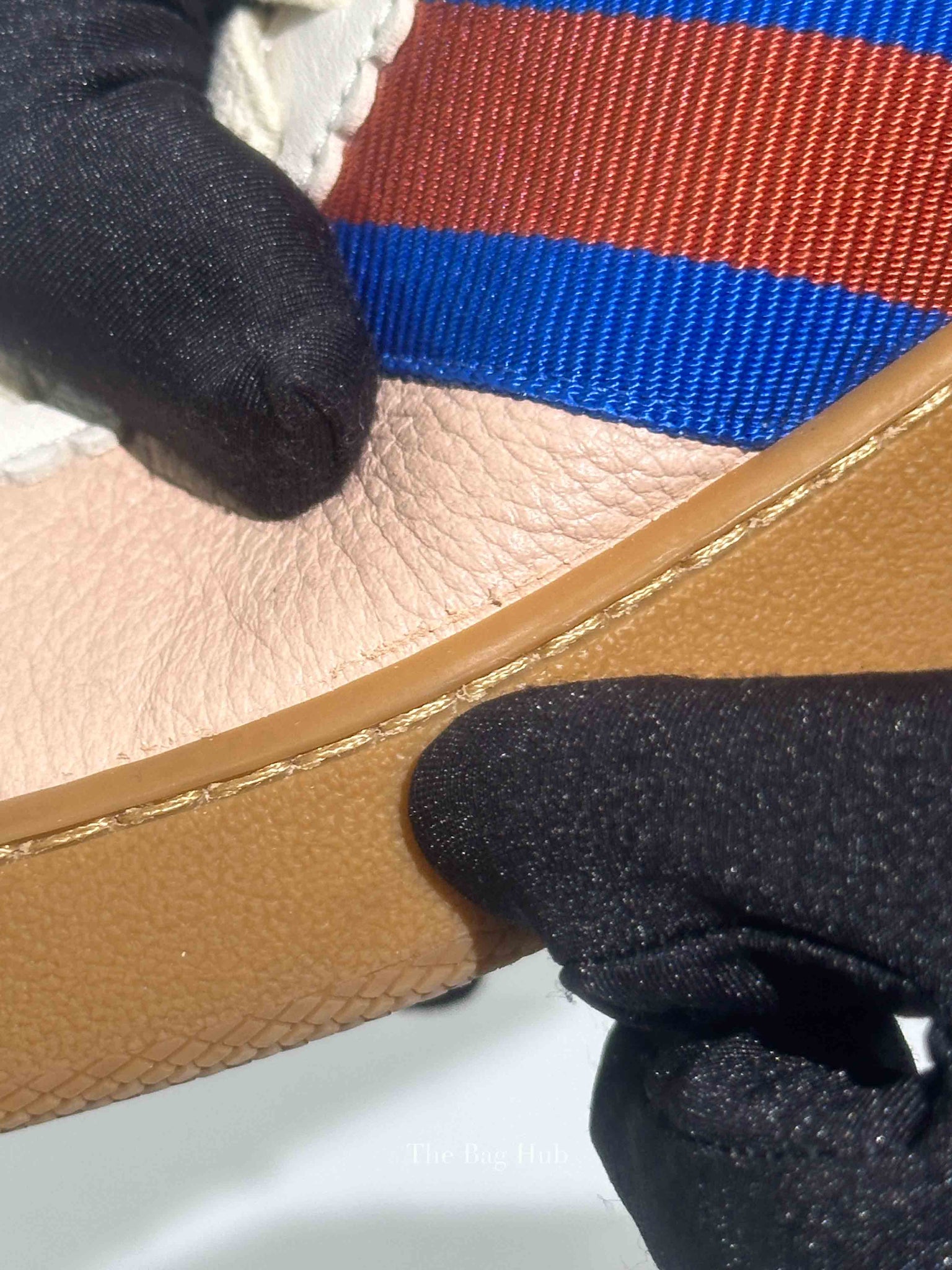 Gucci Multicolor Suede And Leather Web Low Top Sneakers Size 39.5