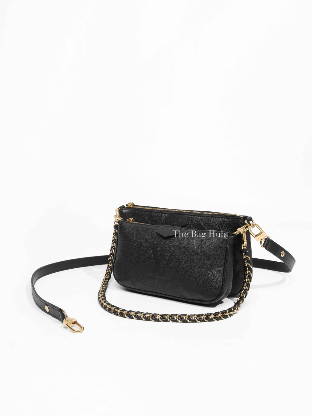 Louis Vuitton Black Monogram Empreinte Leather Multi Pochette Accessoires