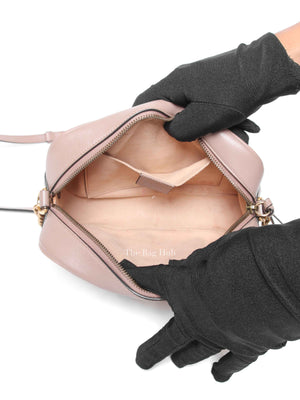 Gucci Dusty Pink Leather Matelasse GG Marmont Chain Small Shoulder Bag