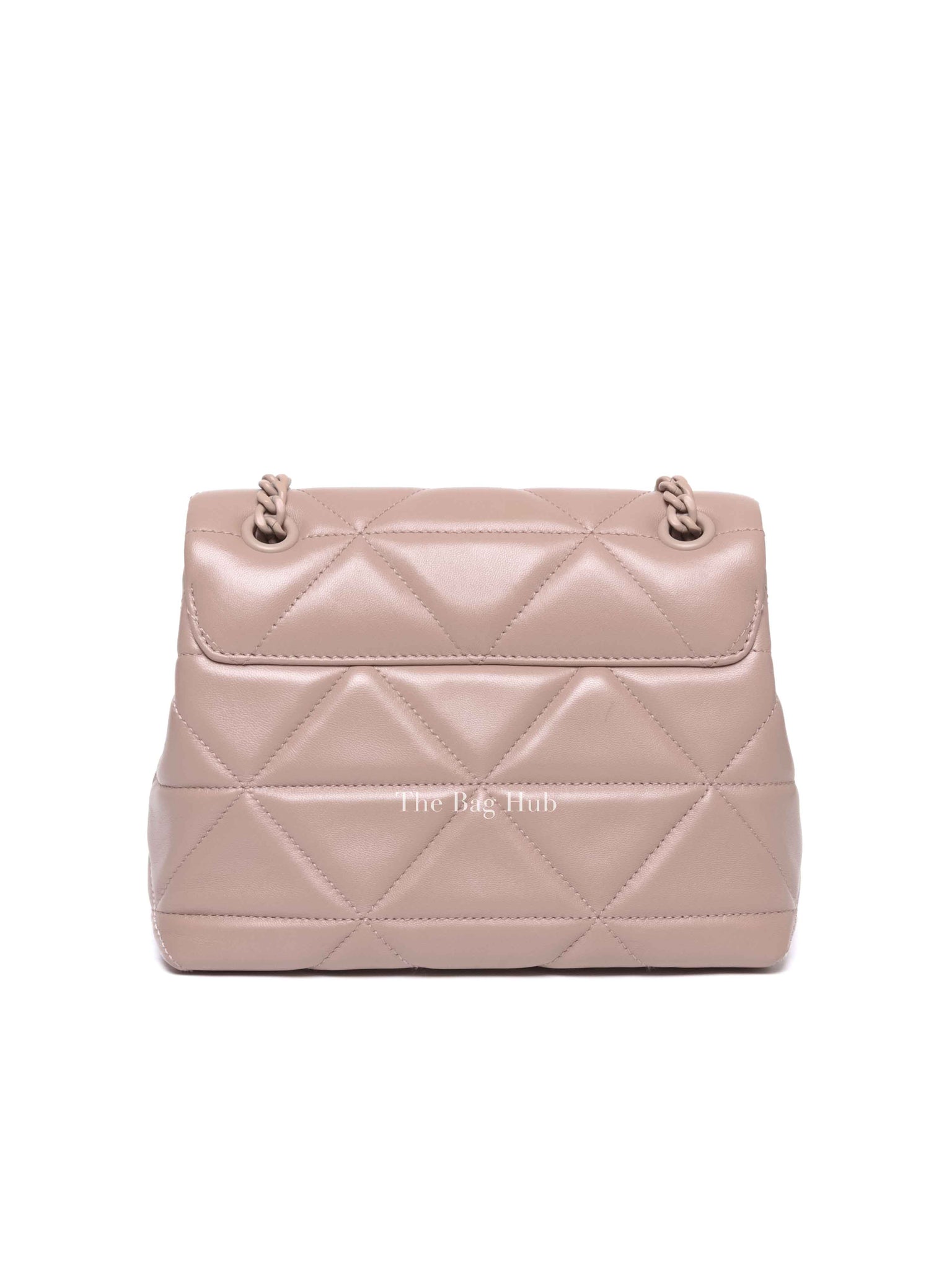 Prada Cipria Nappa Triangle Stitched Small Spectrum Flap Bag