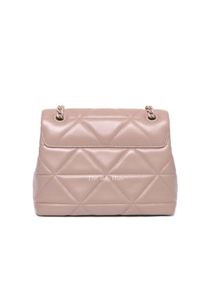 Prada Cipria Nappa Triangle Stitched Small Spectrum Flap Bag