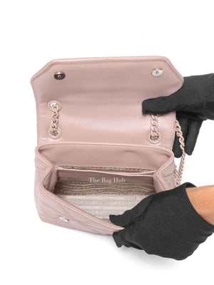 Prada Cipria Nappa Triangle Stitched Small Spectrum Flap Bag