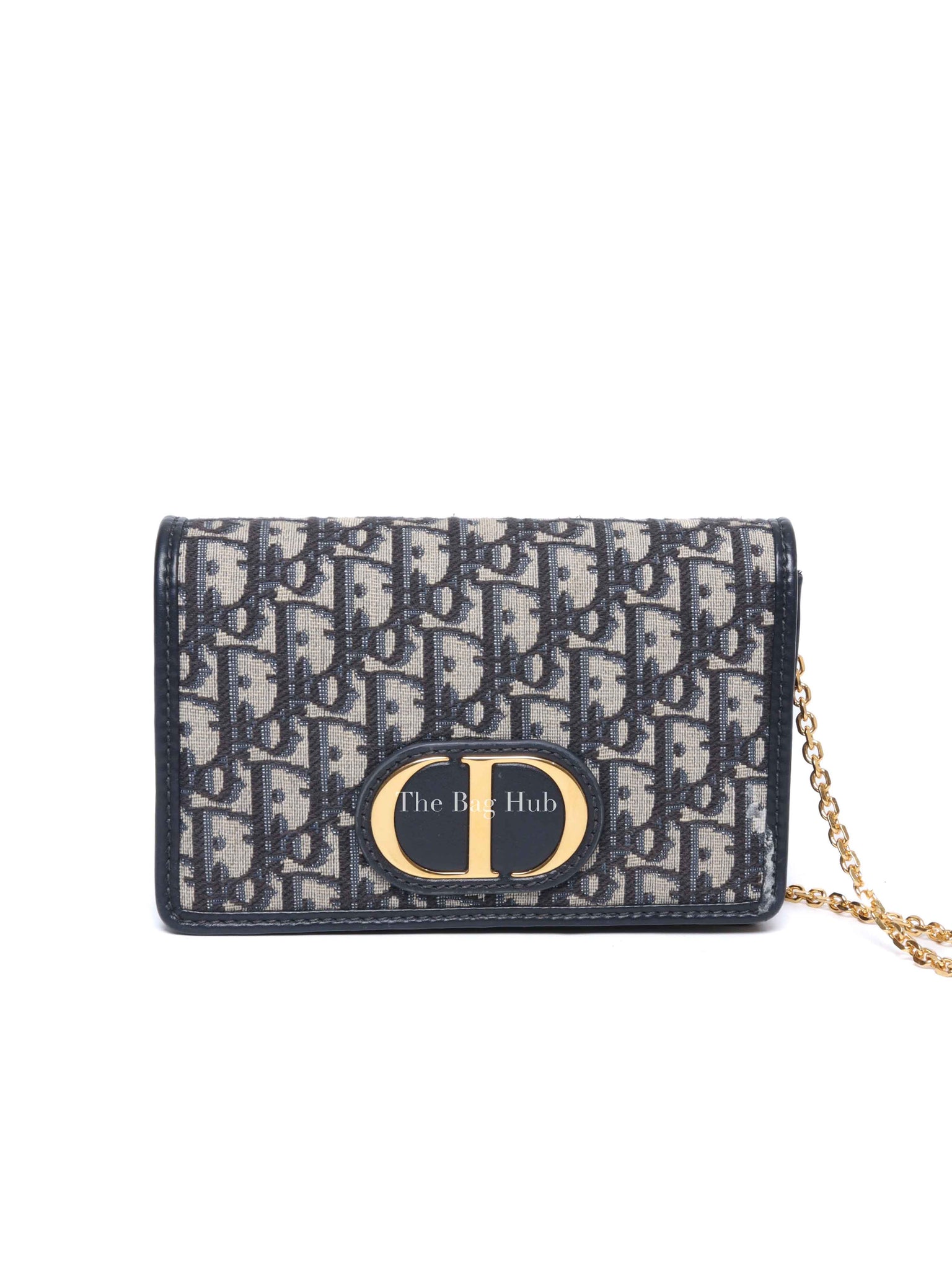 Dior Blue Oblique Jacquard 2-in-1 30 Montaigne Pouch