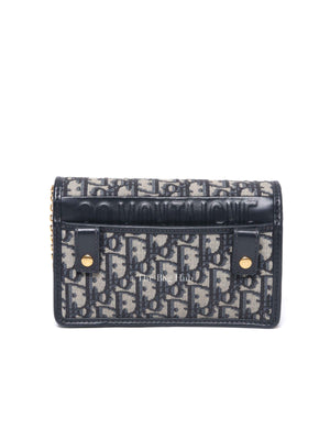 Dior Blue Oblique Jacquard 2-in-1 30 Montaigne Pouch