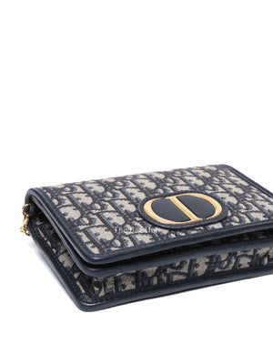 Dior Blue Oblique Jacquard 2-in-1 30 Montaigne Pouch