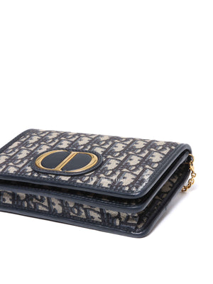 Dior Blue Oblique Jacquard 2-in-1 30 Montaigne Pouch
