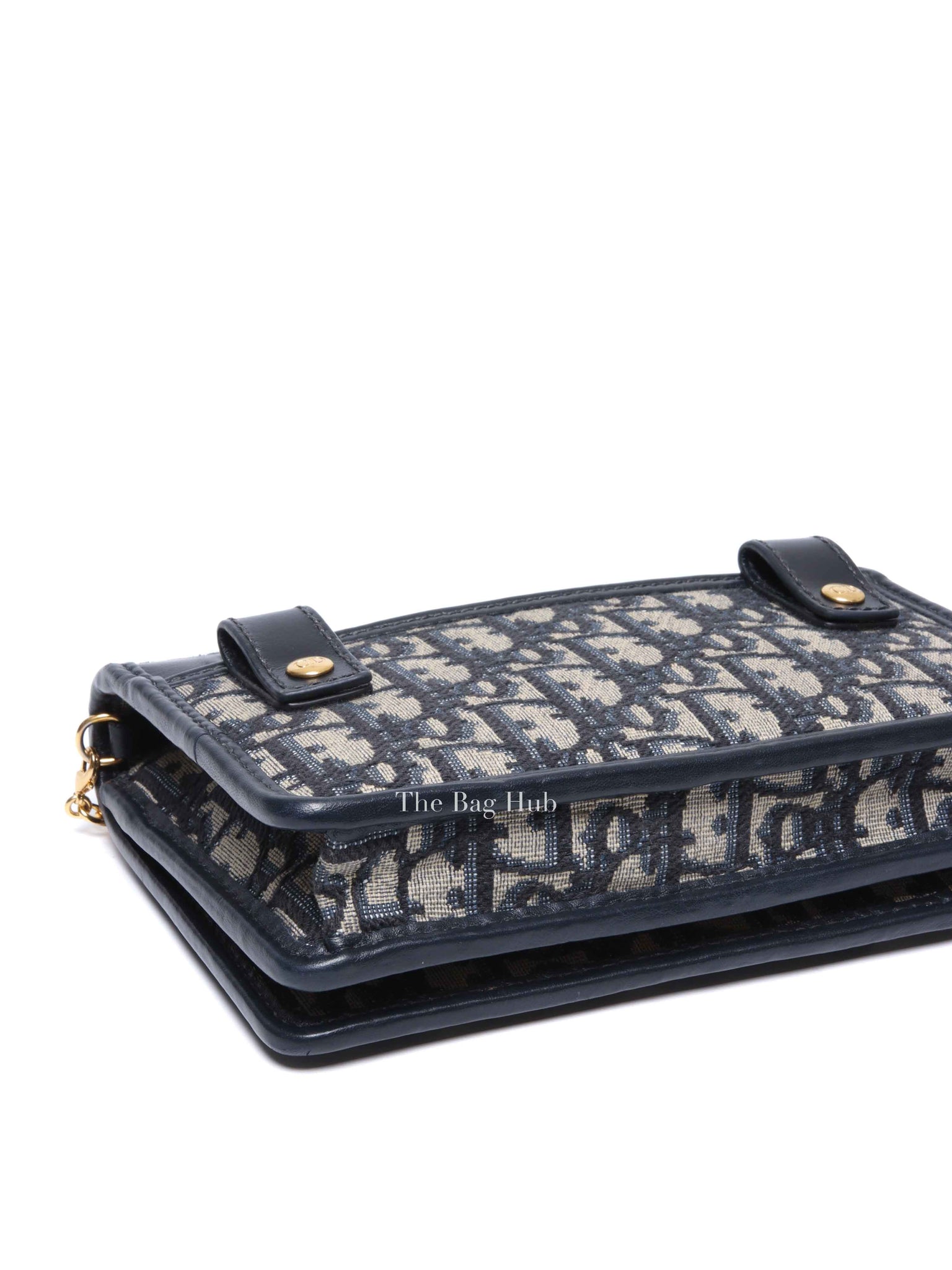 Dior Blue Oblique Jacquard 2-in-1 30 Montaigne Pouch
