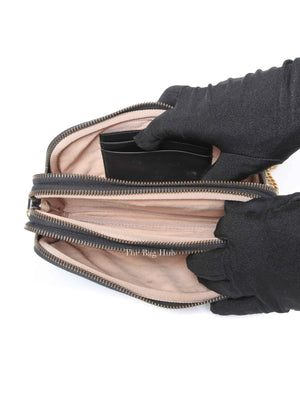 Gucci Black Leather Matelasse GG Marmont Chain Mini Crossbody Bag