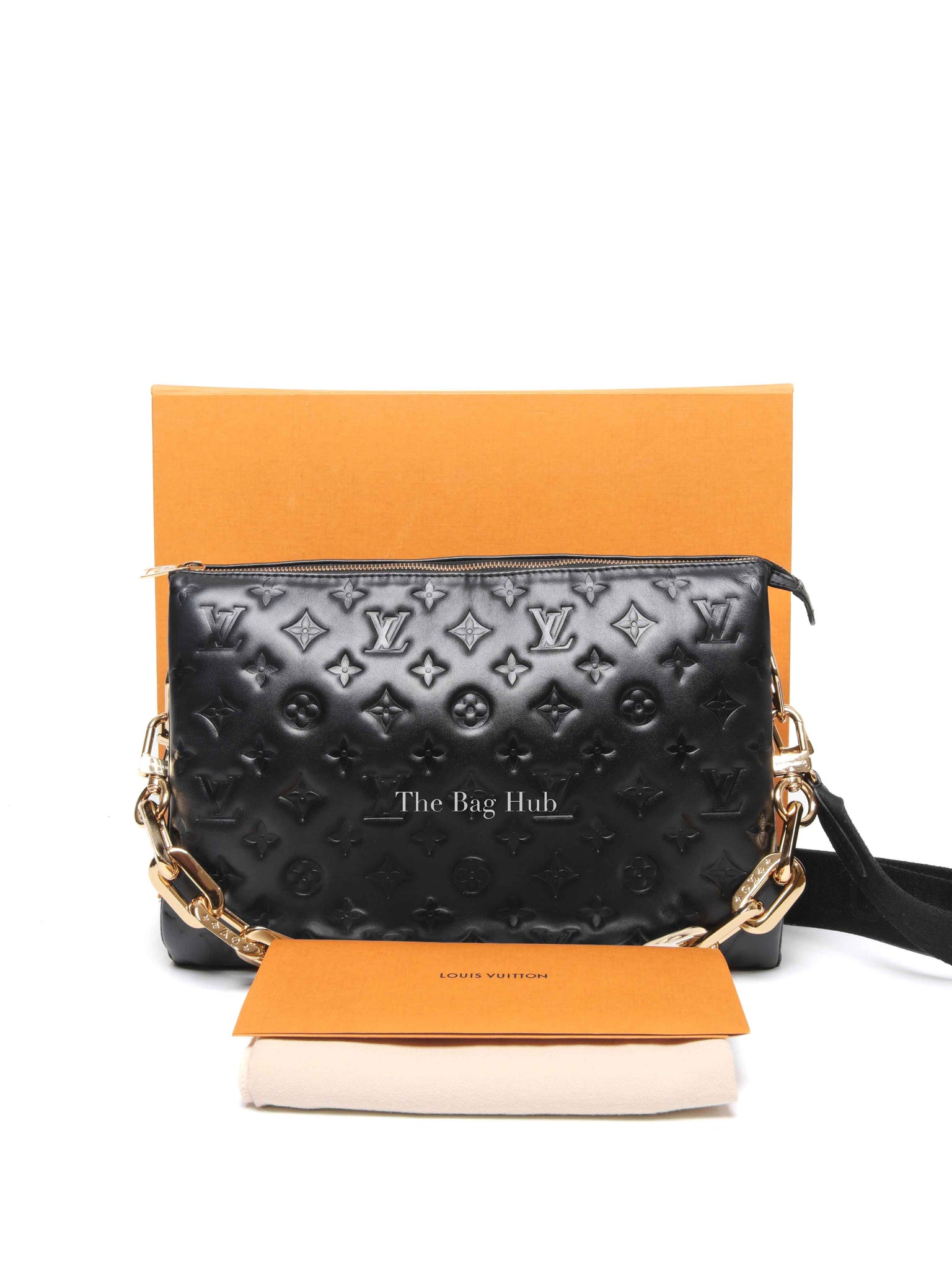 Louis Vuitton Black Leather Coussin MM Bag