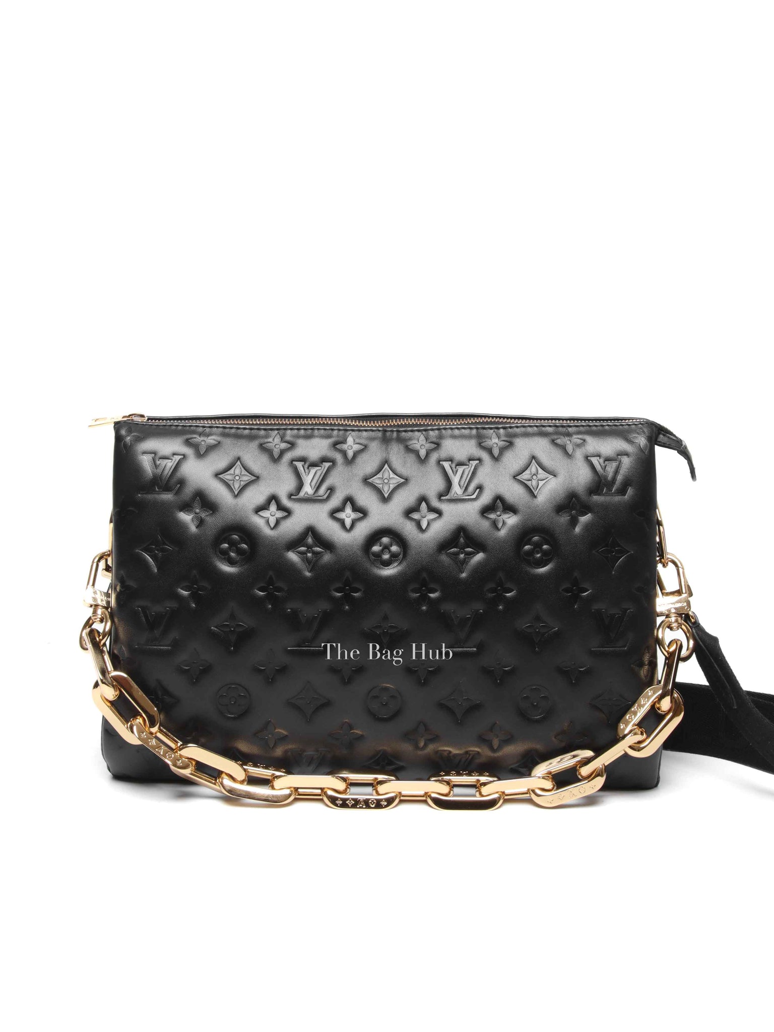 Louis Vuitton Black Leather Coussin MM Bag