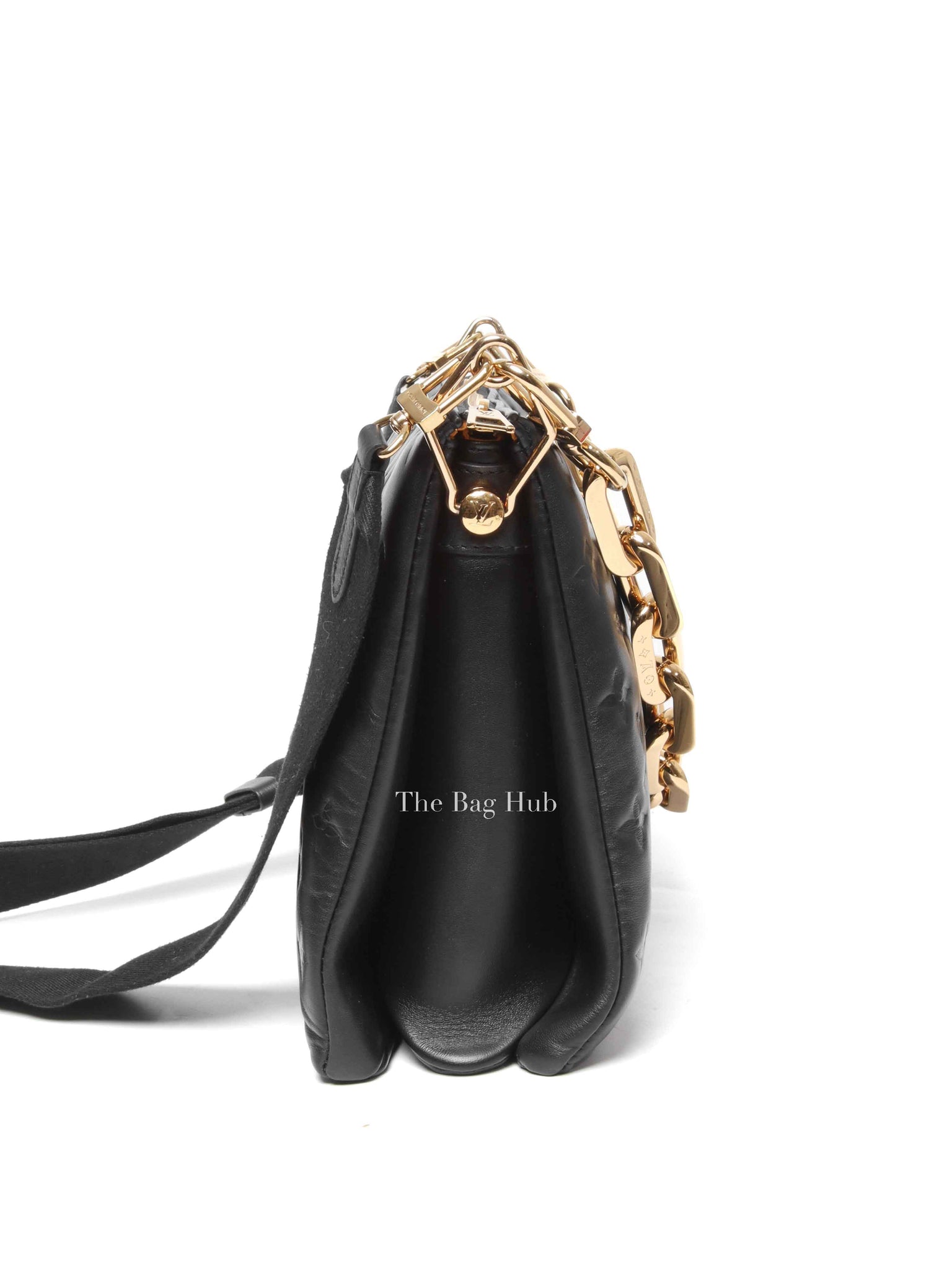 Louis Vuitton Black Leather Coussin MM Bag