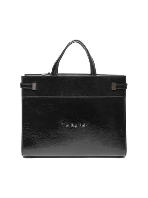 Saint Laurent Black Patent Small Manhattan Shopper Tote Bag