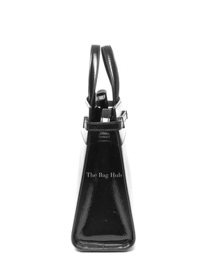 Saint Laurent Black Patent Small Manhattan Shopper Tote Bag
