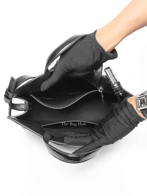 Saint Laurent Black Patent Small Manhattan Shopper Tote Bag