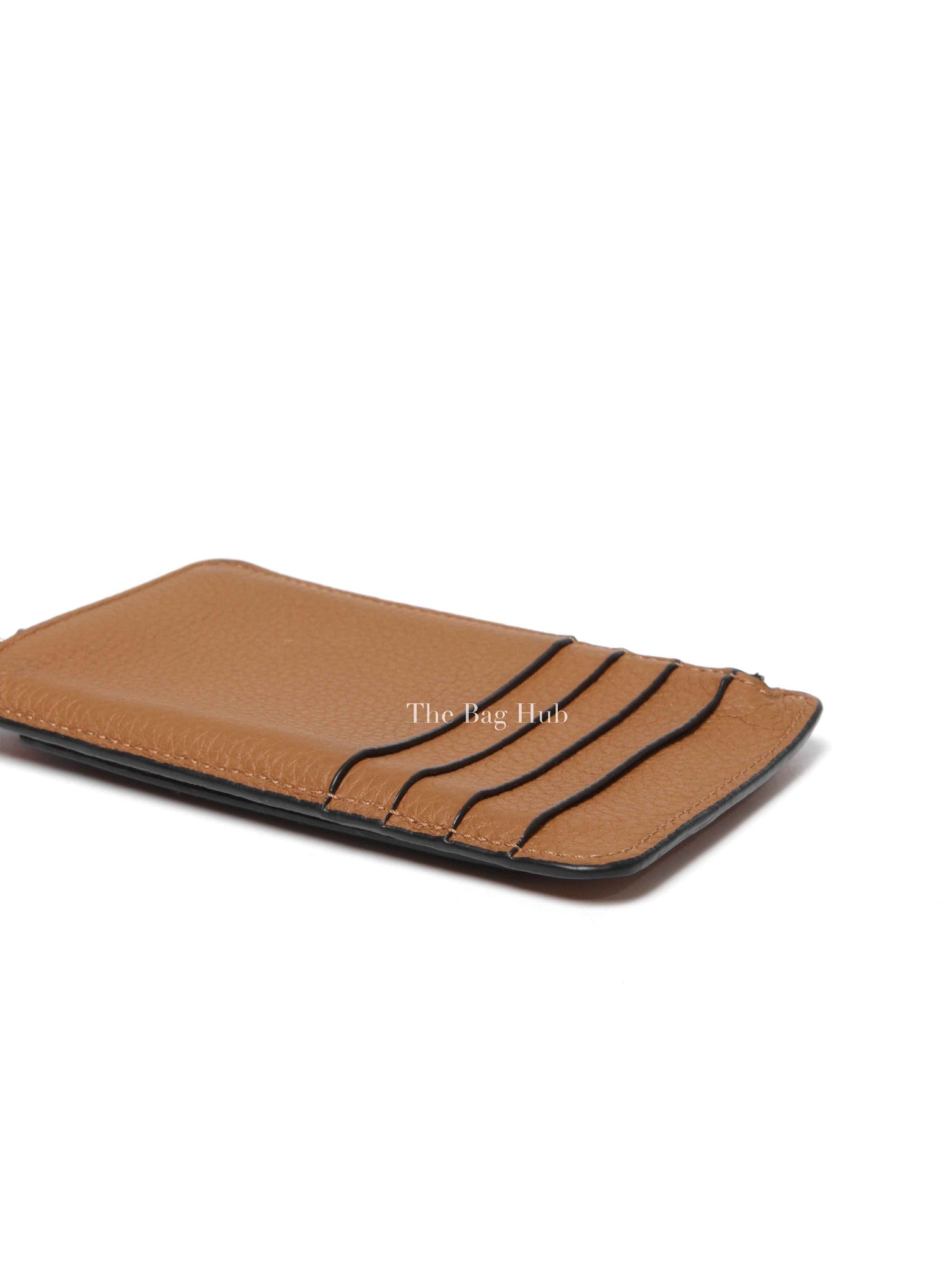 Loewe Tan Leather Coin And Zip Card Holder