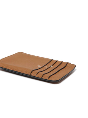 Loewe Tan Leather Coin And Zip Card Holder