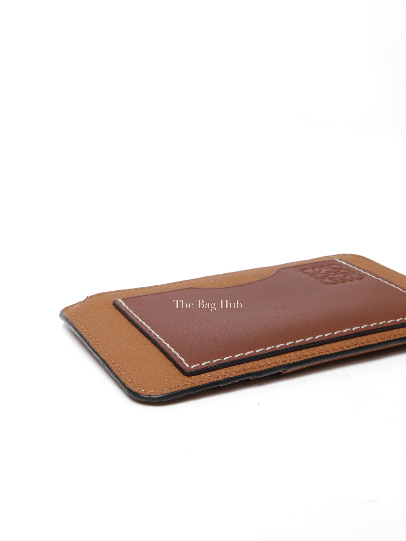 Loewe Tan Leather Coin And Zip Card Holder