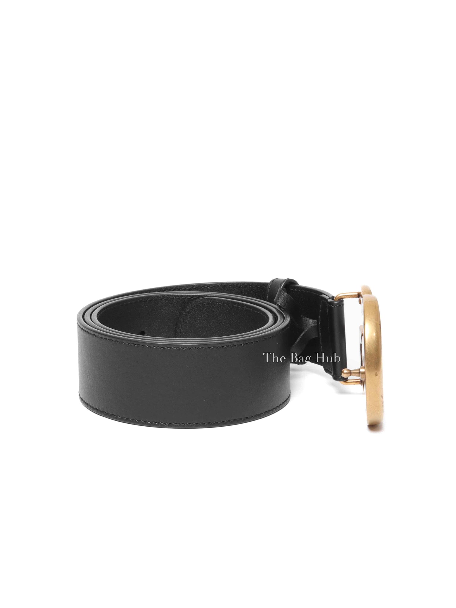 Gucci Black Leather GG Marmont 40mm Belt Size 85