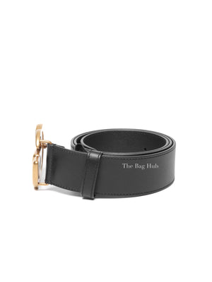 Gucci Black Leather GG Marmont 40mm Belt Size 85